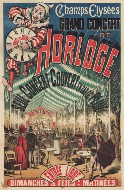 Champs Elysees Grand Concert De Lhorloge Seul Concert Couvert En Cas De Pluie