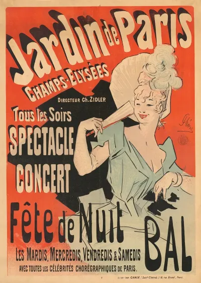 Champs Elysees Jardin De Paris Directeur Ch Zidler Tous Les Soirs Spectacle Concert Fete De Nuit Bal