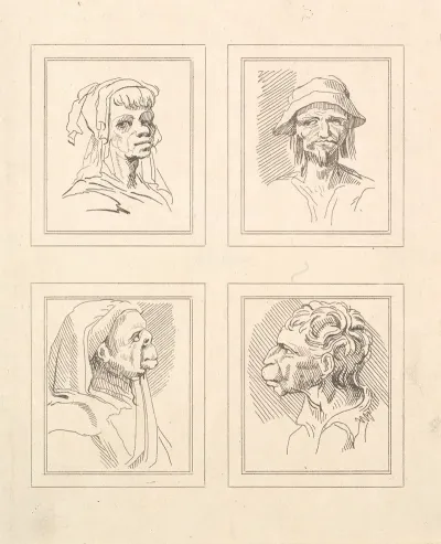 Characaturas By Leonardo Da Vinci Pl 04