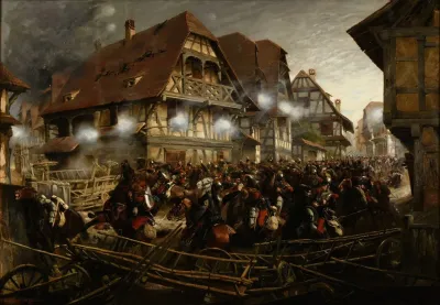 Charge Du 9e Regiment De Cuirassiers Dans Le Village De Morsbronn