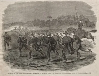 Charge Of The First Massachusetts Regiment On A Rebel Rifle Pit Near Yorktown