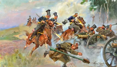 Charging At The Russian Batteries At Stoczek