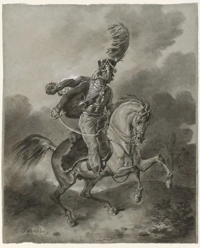 Charging Hussar On Horseback