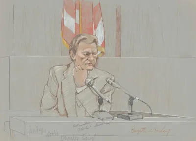 Charles Harrelson On The Witness Stand During His Trail For The Murder Of Judge John H Wood Jr