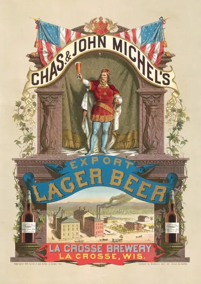 Chas John Michels Export Lager Beer La Crosse Brewery La Crosse Wis