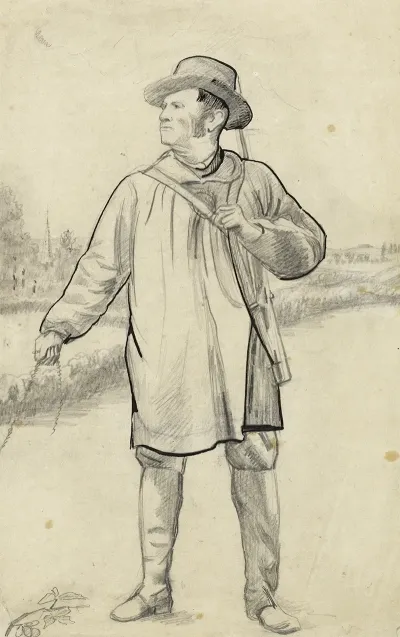 Chasseur Sur Un Chemin Henri Trenit Oncle De Gueniot