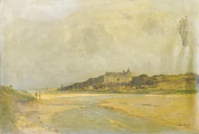 Chateau Dans Lembouchure Dun Fleuve