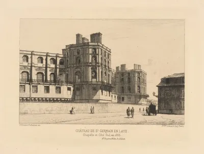 Chateau De St Germain En Laye Chapel And South Side In 1855