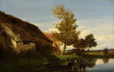 Chaumiere Au Bord De Leau