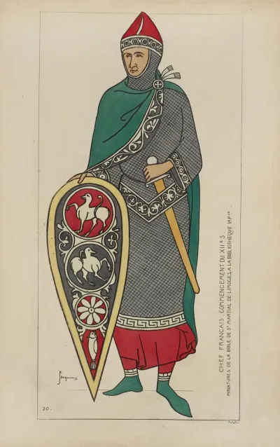 Chef Francais Commencement Du Xiie Siecle Miniatures De La Bible De St Martial De Limoges A La Biblioteque Imperiale