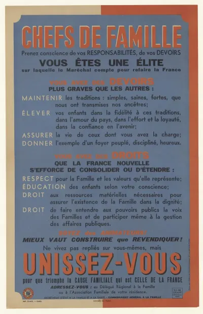 Chefs De Famille Vous Etes Une Elite Sur Laquelle Le Marechal Compte Pour Refaire La France
