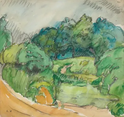 Chemin Clairiere Et Arbres