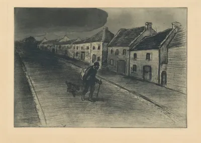 Chemineau Traversant Un Village Endormi 3