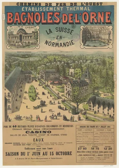 Chemins De Fer De Louest Etablissement Thermal Bagnoles De Lorne La Suisse En Normandie