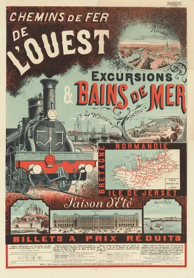 Chemins De Fer De Louest Excursions Bains De Mer