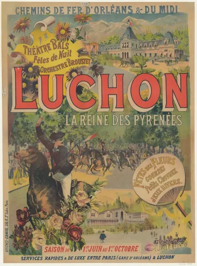 Chemins De Fer Dorleans Du Midi Luchon La Reine Des Pyrenees