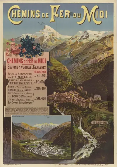 Chemins De Fer Du Midi Stations Hivernales Et Balneaires Les Eaux Bonnes Luchon