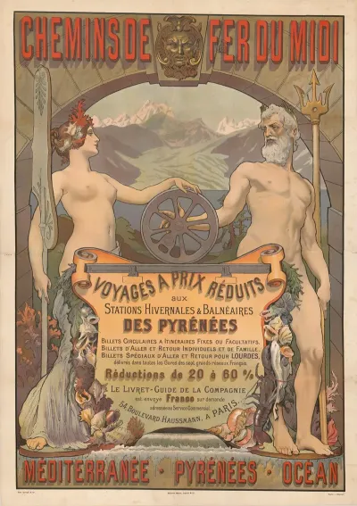 Chemins De Fer Du Midi Voyages A Prix Reduits Aux Stations Hivernales Et Balneaires Des Pyrenees Mediterranee Pyrenees Ocean