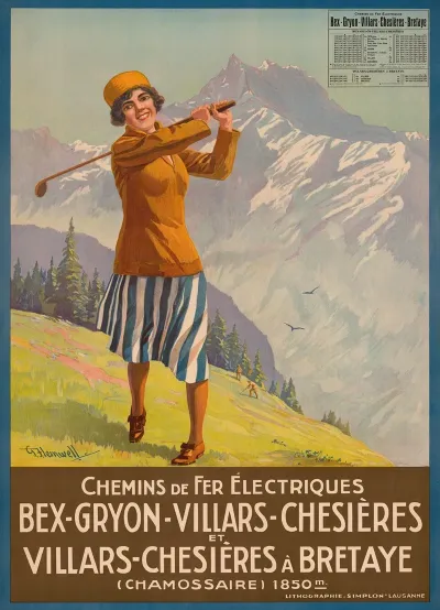 Chemins De Fer Electriques Bex Gryon Villars Chesieres Et Villars Chesieres A Bretaye