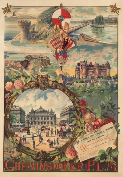 Chemins De Fer P L M Lac Du Bourget Geneve Monaco Chateau De Pierrefonds