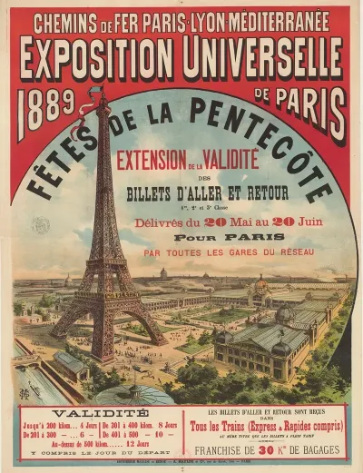 Chemins De Fer Paris Lyon Mediterranee Exposition Universelle De Paris 1889