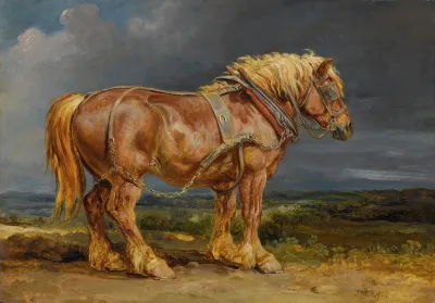 Cheshunt The Shire Horse Elephant In An Extensive Landscape
