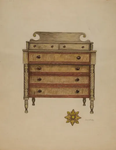 Chest Mahogany Pine Maple