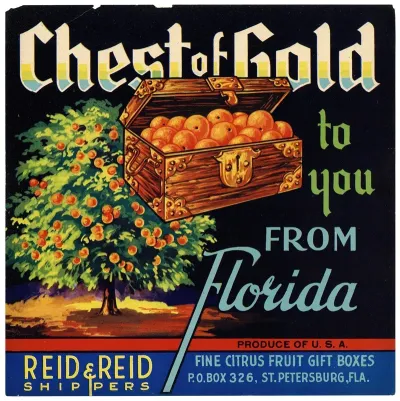 Chest Of Gold Citrus Label