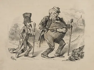 Chester Arthur And Thomas Platt Walking To Washington Dc