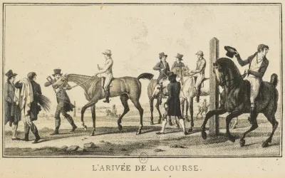 Cheval Arrivant De La Chasse