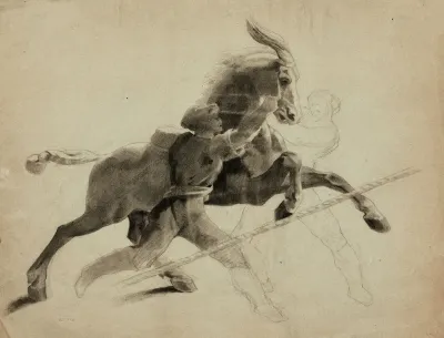 Cheval Emballe Dapres Gericault