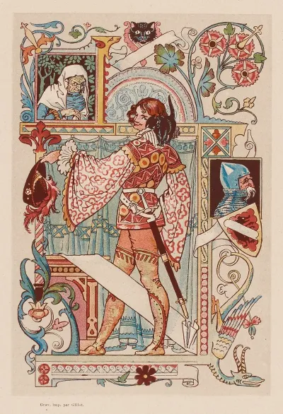 Chevalier Inscrit Dans Une Enluminure