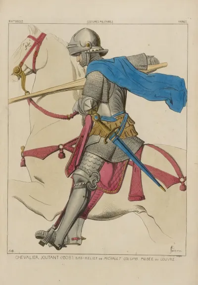 Chevalier Joutant 1508 Bas Relief De Michault Columb Musee De Louvre Xvie Siecle Costumes Militaires France