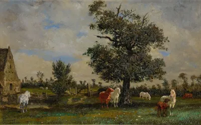 Chevaux Sous Un Pommier 2