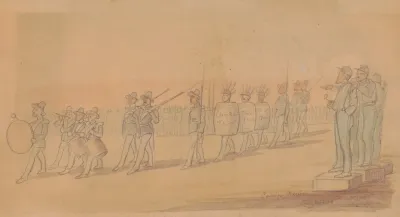 Chicken Thieves Being Disciplined By General Alexander Mcdowell Mccook Camp Nevin Kentucky November 1861