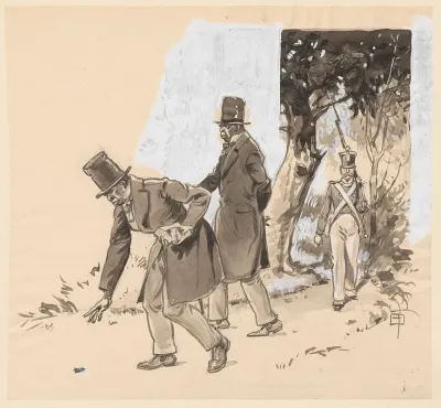 Chief Takori And His Minister Seduh During Their Imprisonment At Kastellet In Copenhagen