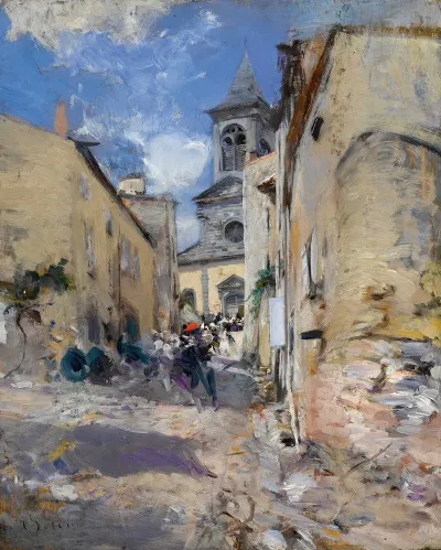 Chiesa Di Paese Luscita Dalla Messa
