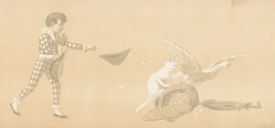 Child Chasing A Dog Who Is Chasing A Goose