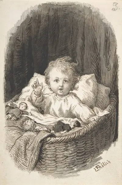 Child In A Crib