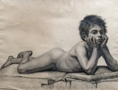 Child Lying On Stomach