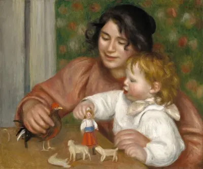 Child With Toys Gabrielle And The Artists Son Jean