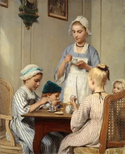 Children At Breakfast