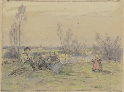 Children At The Stream