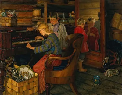 Children By The Piano