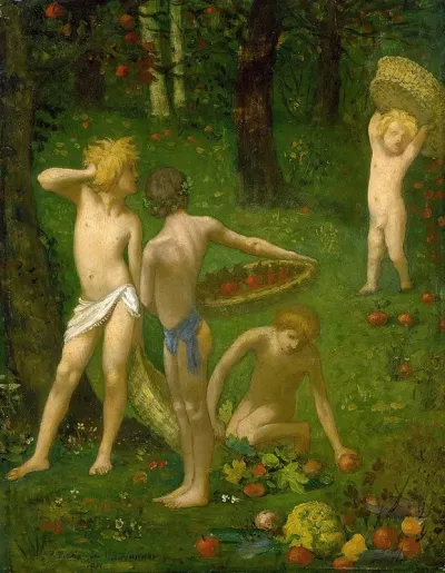 Children In An Orchard