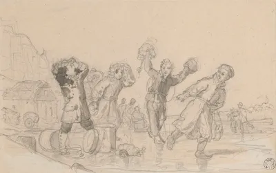 Children In The Skating Rink