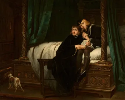 Children Of King Edward Copy After Paul Delaroche
