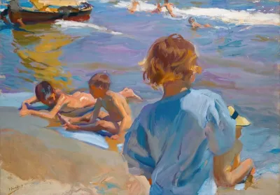 Children On The Beach Valencia