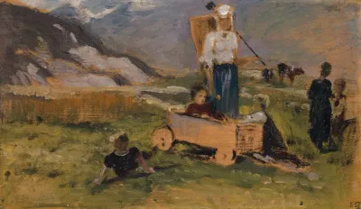 Children Playing On A Meadow
