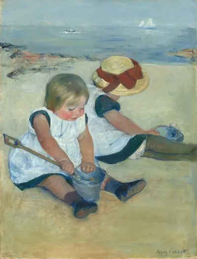 Children Playing On The Beach